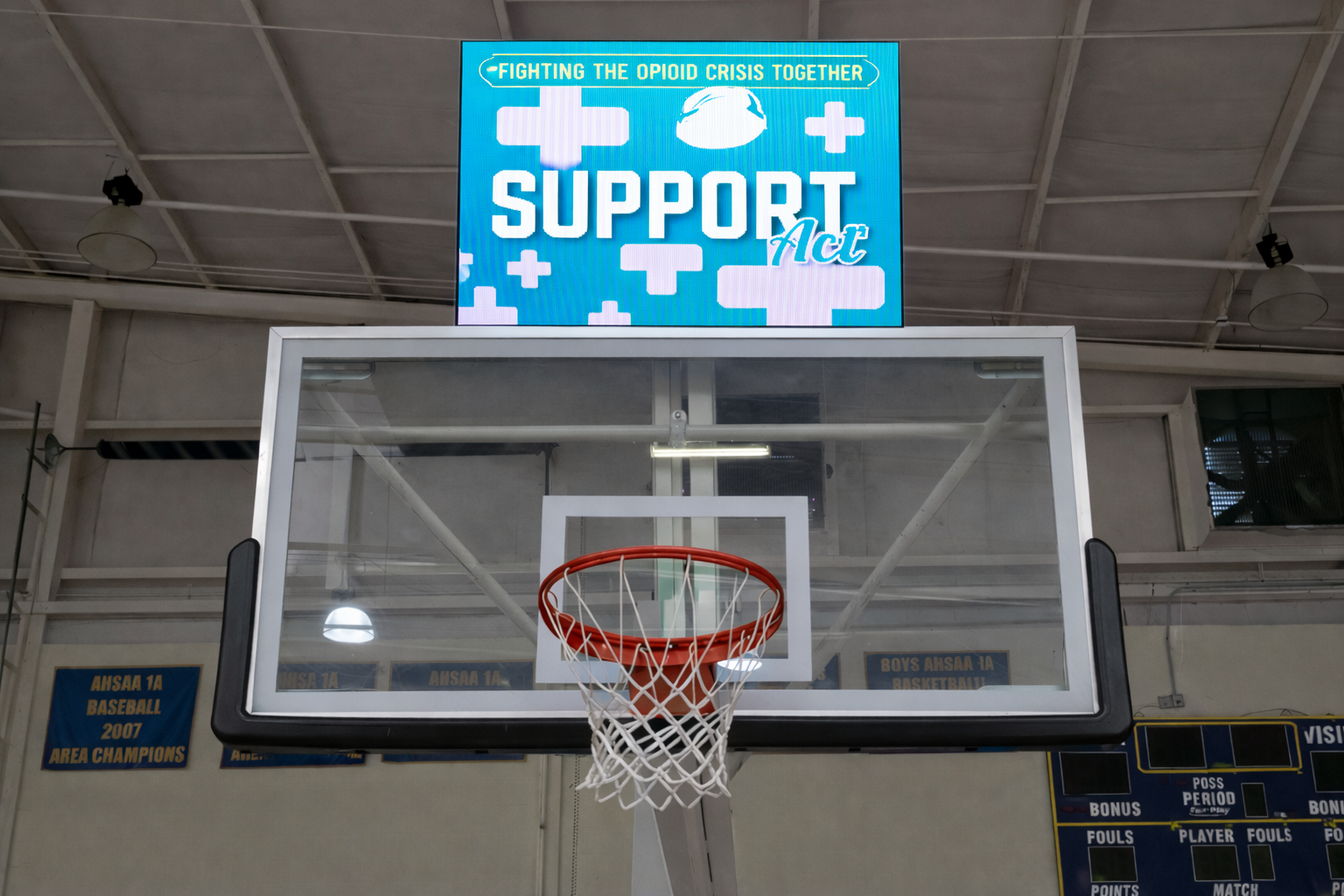Shot clock support-mounted preview